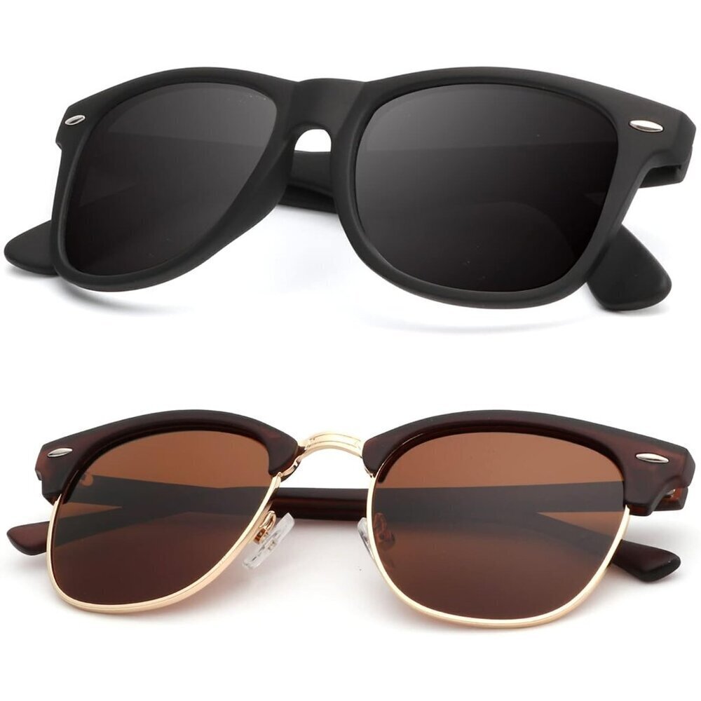 Polarized Sunglasses Men Women Semi-Rimless UV Block Driving Sport Clear View